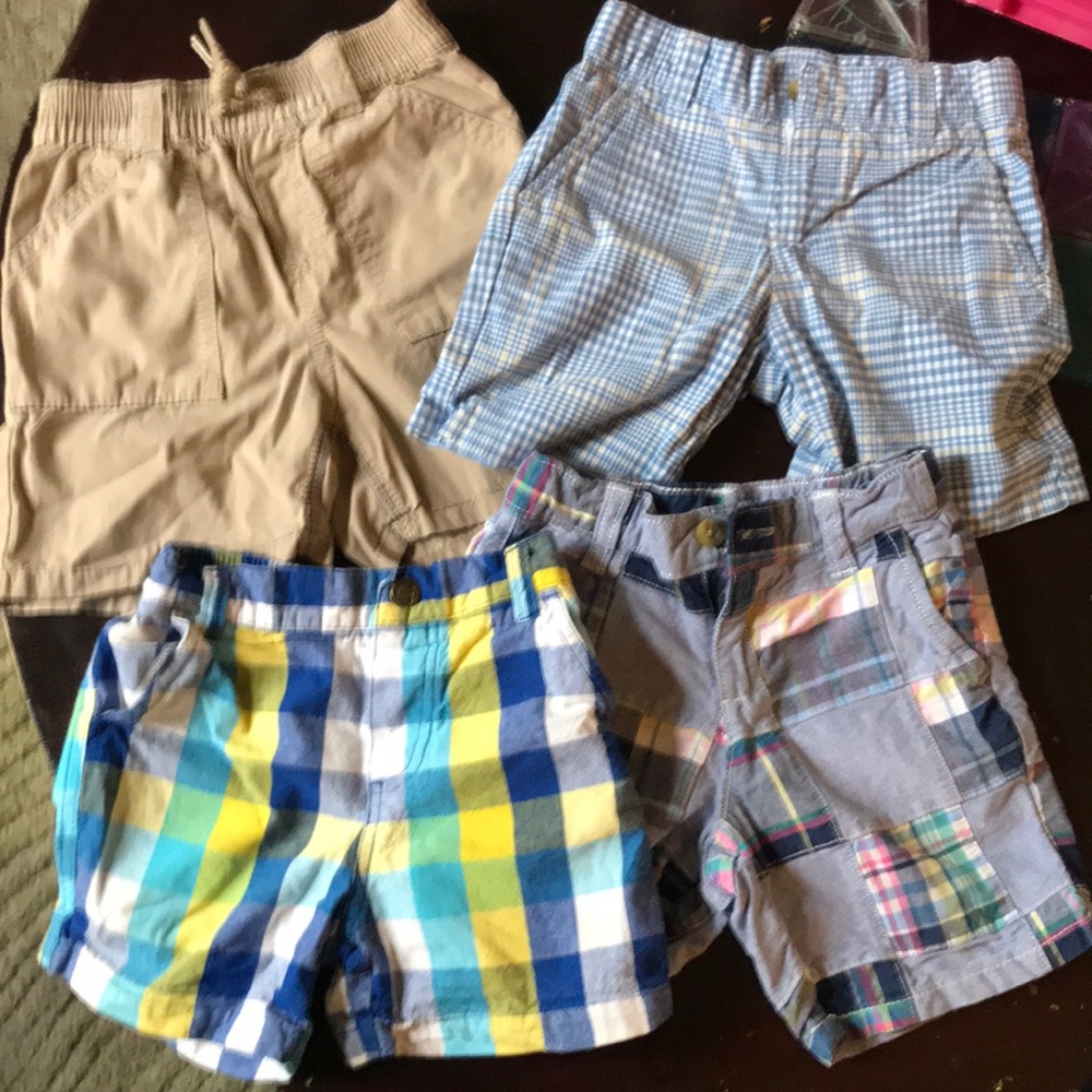 Plaid shorts. Set of 4.  18 month size